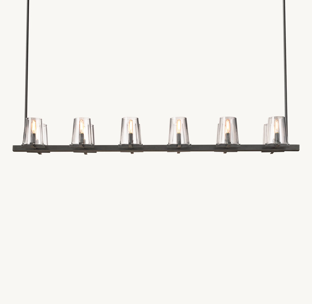 60 Inch Hurricane Candle Linear Chandelier - Pauillac