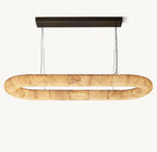 57 Inch Lisse Oval Alabaster Chandelier - Rivage