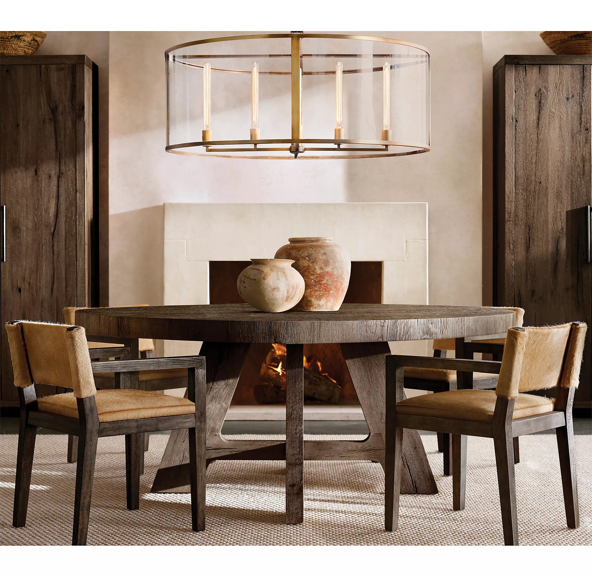 33 Inch Glass Drum Chandelier - Beckman