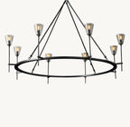 58 Inch Torch Round Chandelier - Verre