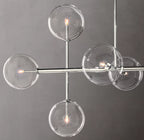 58 Inch Linear Sputnik Globe Glass Chandelier - Mobile