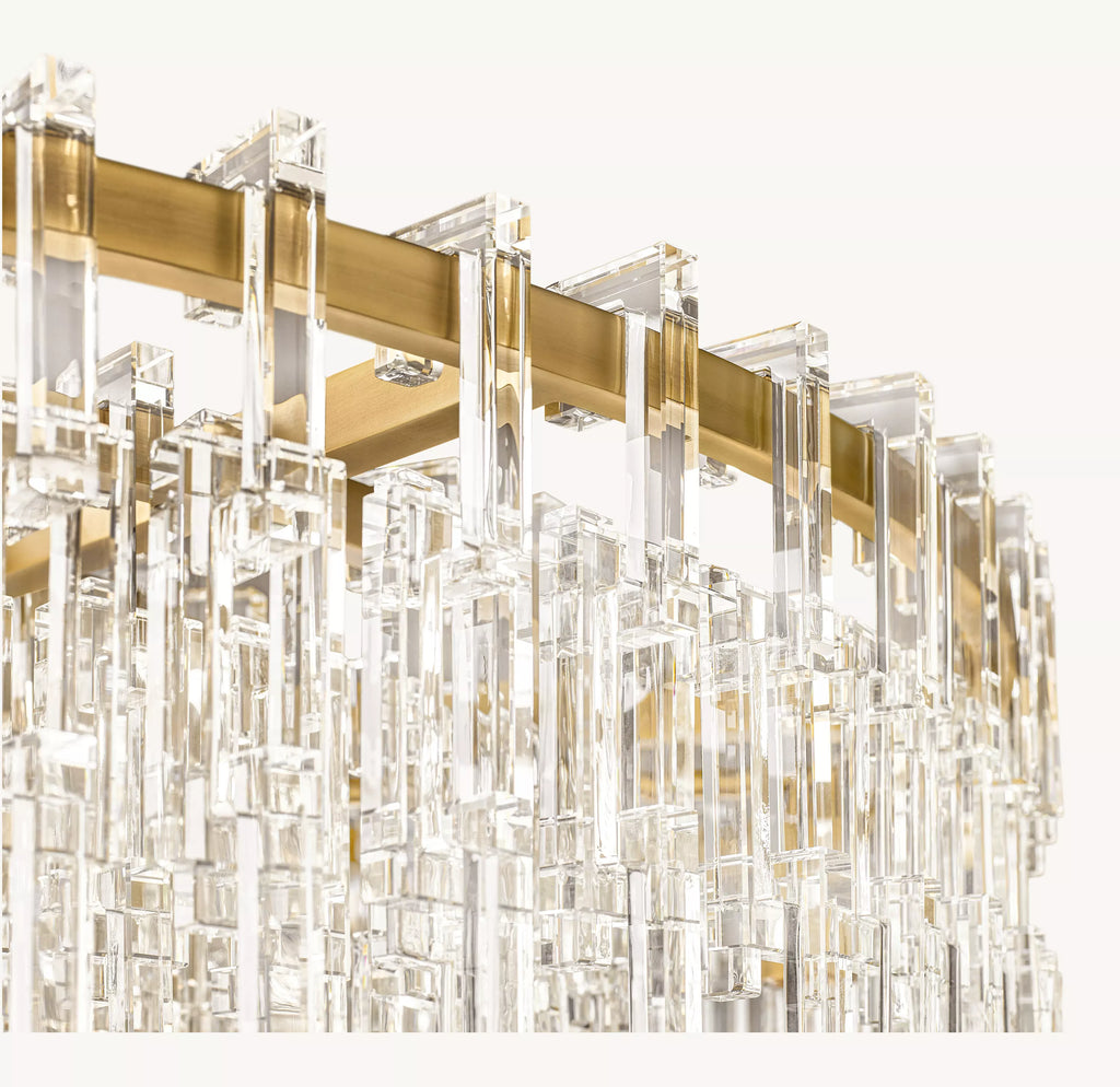 48 Inch Cascading Chain Crystal Round Chandelier - Marignan