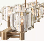 72 Inch Crystal Double Linear Candle Chandelier - Demaret