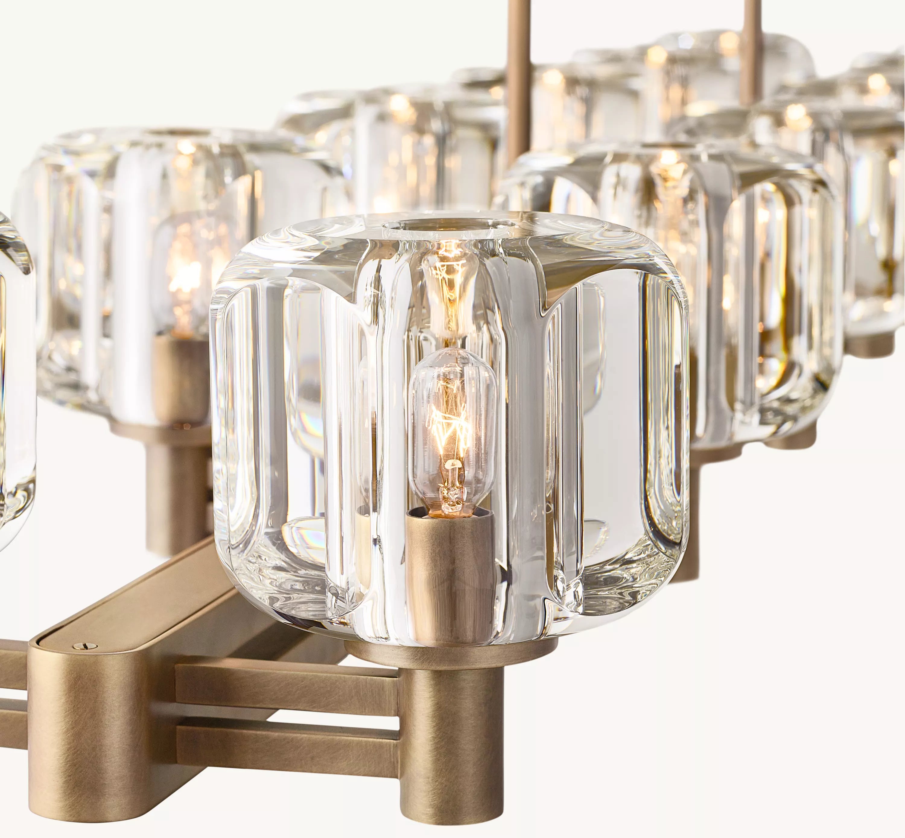 72 Inch Crystal Double Linear Candle Chandelier - Demaret