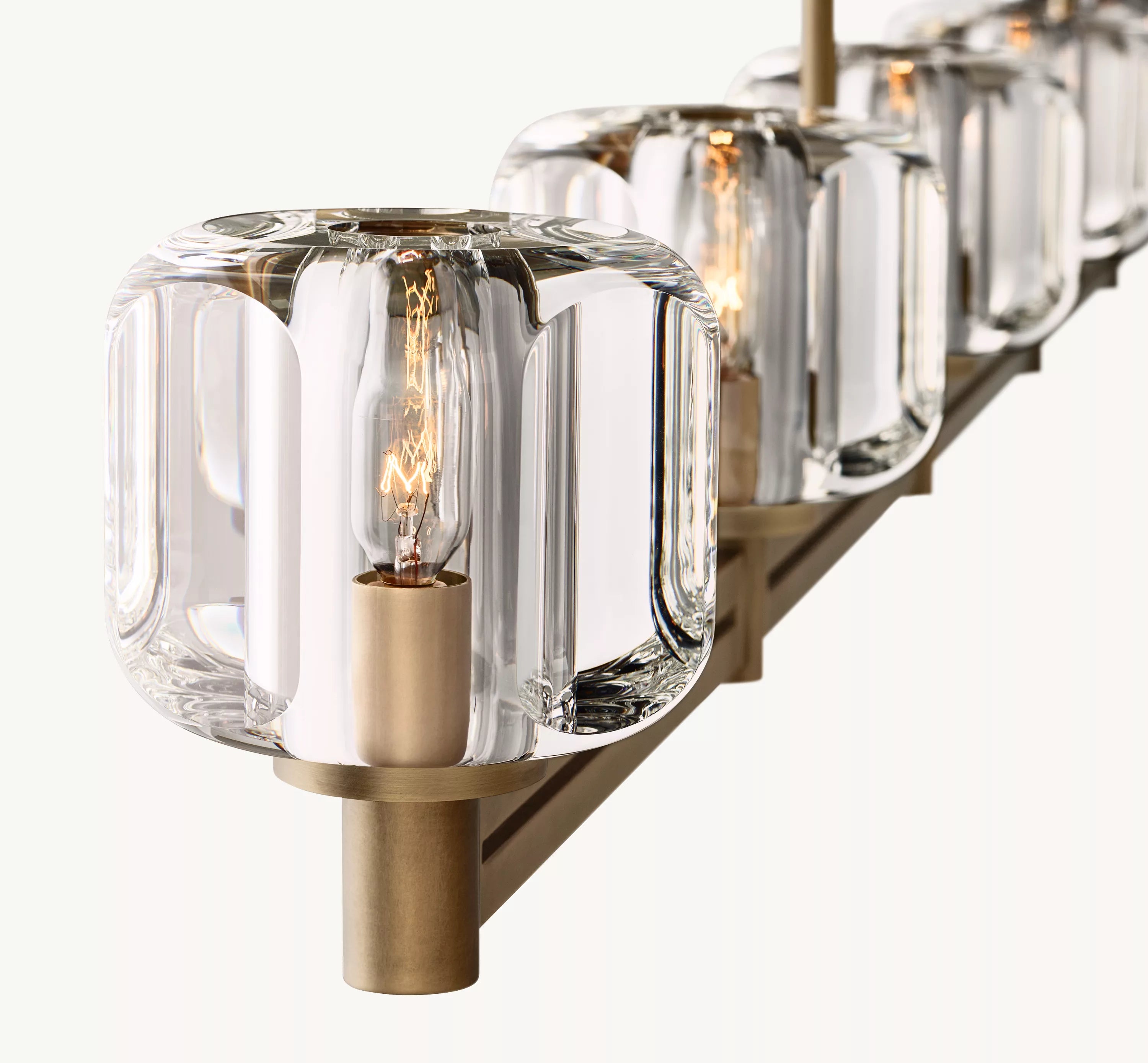 72 Inch Crystal Linear Candle Chandelier - Demaret