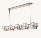54 Inch Crystal Double Linear Candle Chandelier - Demaret