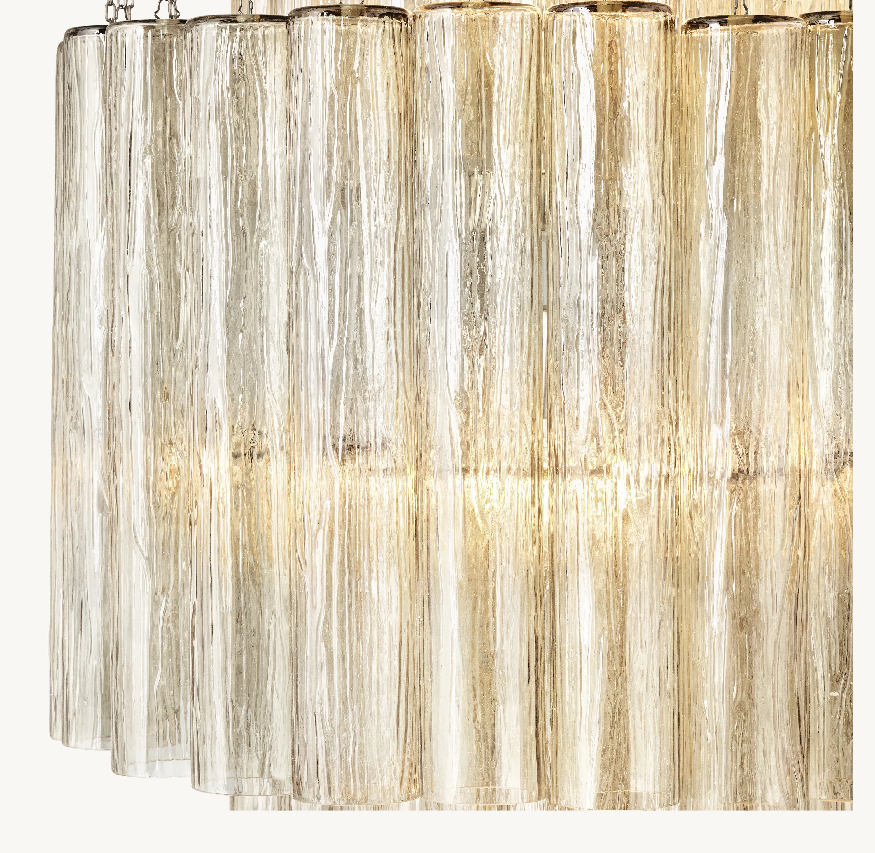 24 Inch Tronchi Murano Glass Tiered Chandelier - Serenella