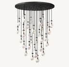 60 Inch Raindrop Glass Round Chandelier – Ava