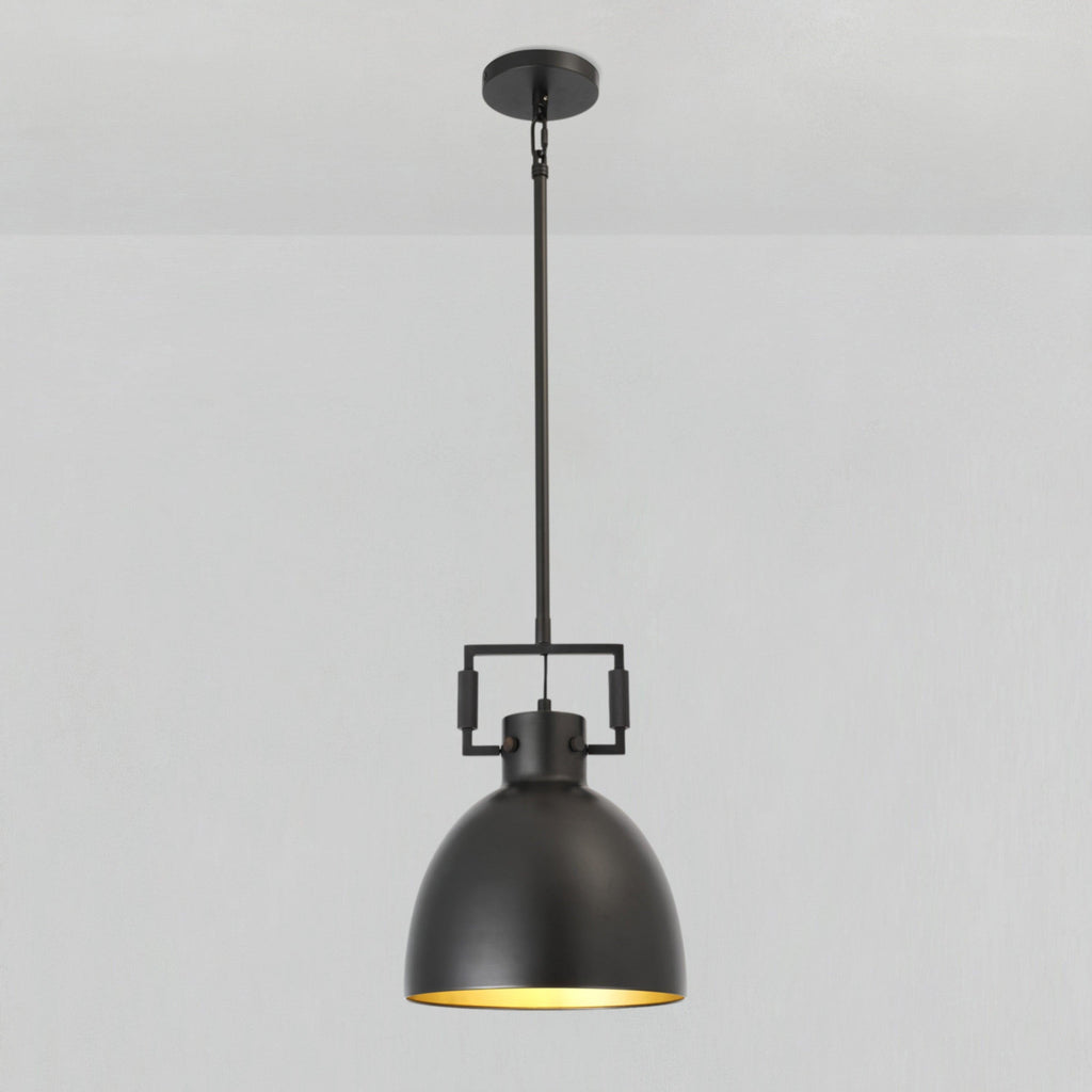 10 Inch Metal Dome Pendant Light - Machinist