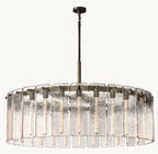 48 Inch Textured Glass Round Chandelier - Calamette