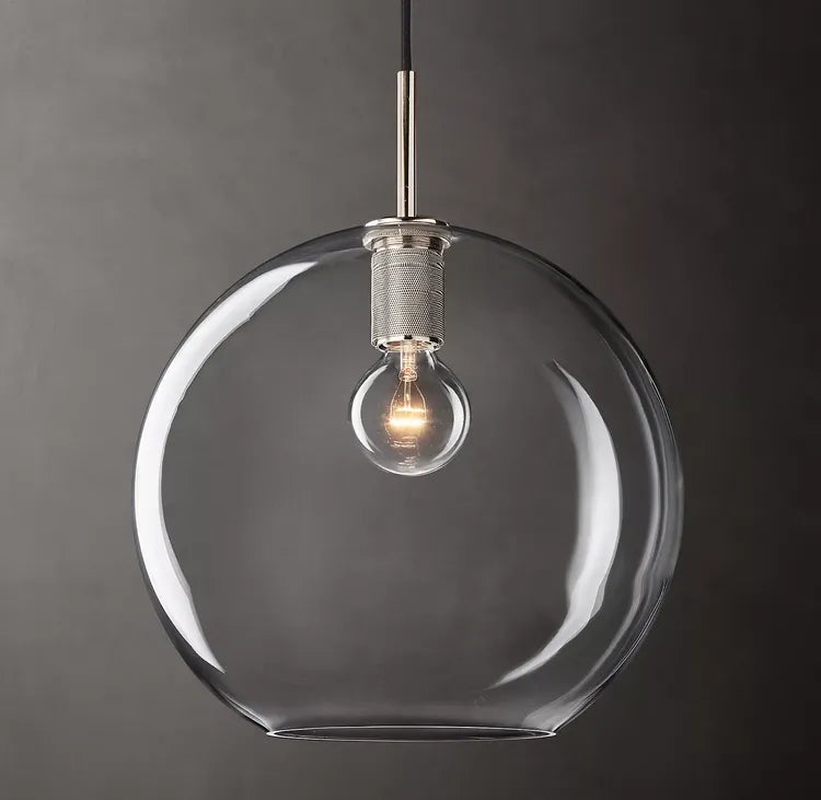 14 Inch Globe Glass Pendant Light - Utilitaire