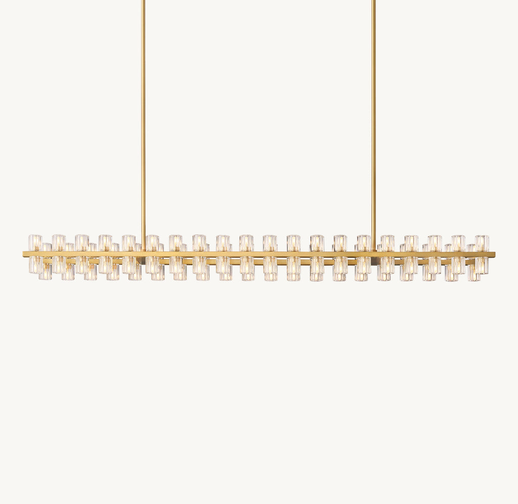 72 Inch Hexagonal Crystal Linear Chandelier – Arcachon