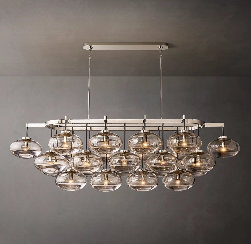 72 Inch Glass Bubble Oval Chandelier - Cabrette
