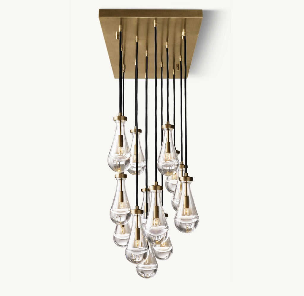 54 Inch Raindrop Linear Chandelier – Ava