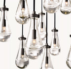 36 Inch Raindrop Glass Round Chandelier – Ava