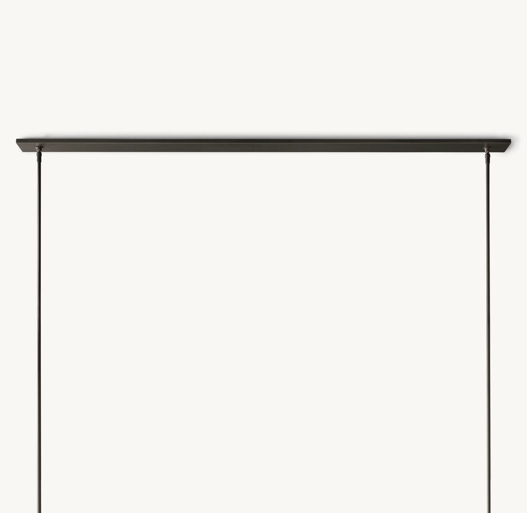 69 Inch Cylindrical Glass Candle Linear Chandelier - Ravelle