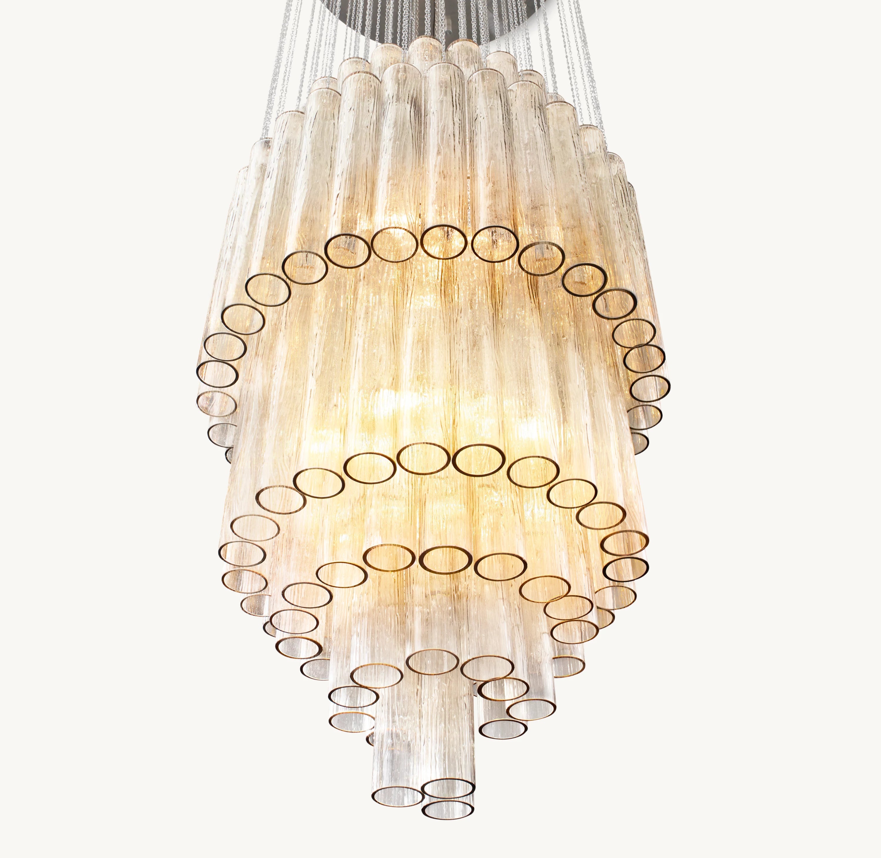 29 Inch Tronchi Murano Glass Tiered Chandelier - Serenella