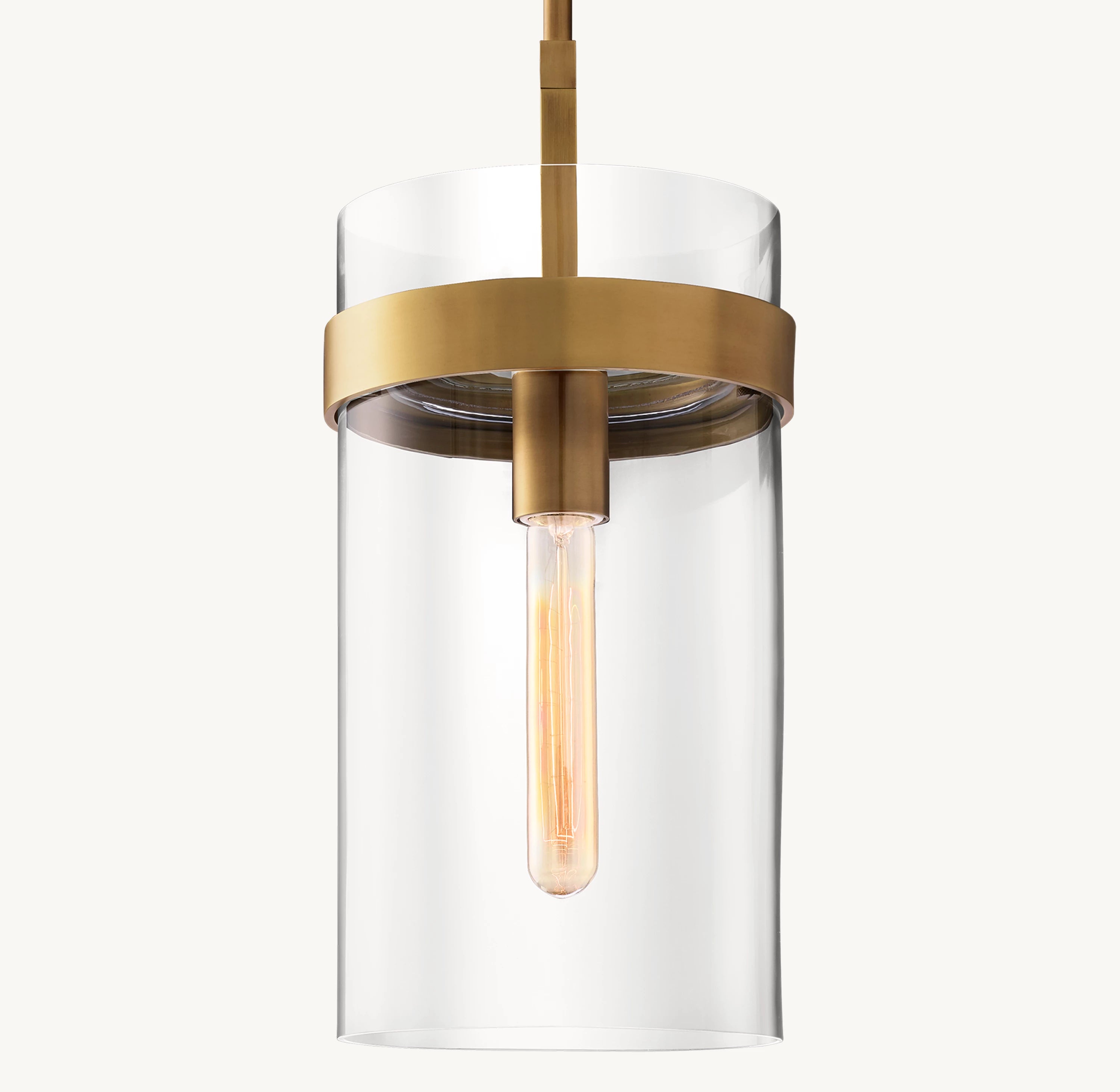 8 Inch Cylindrical Glass Pendant Light - Ravelle
