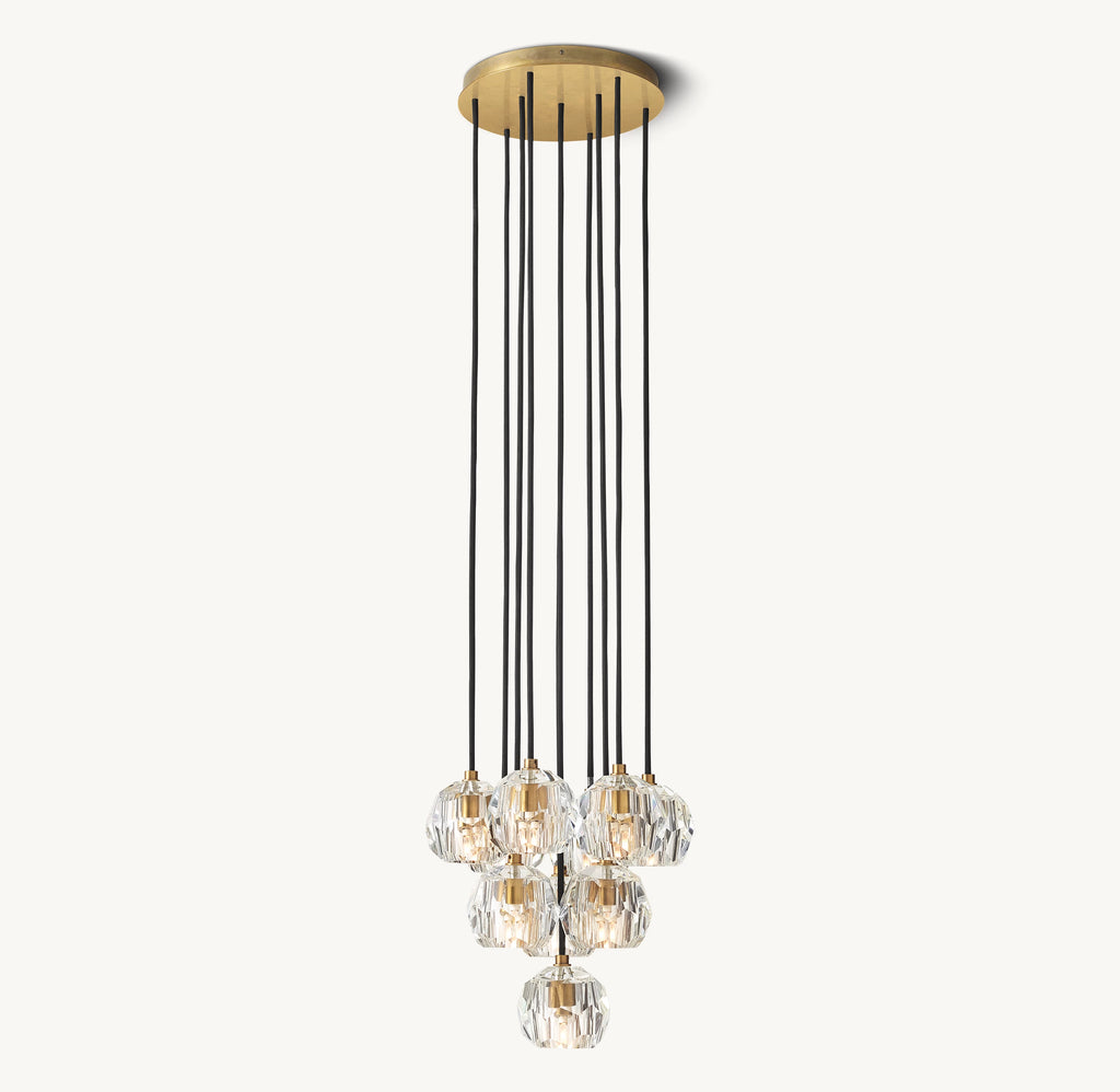14 Inch Crystal Cluster Chandelier – Boule