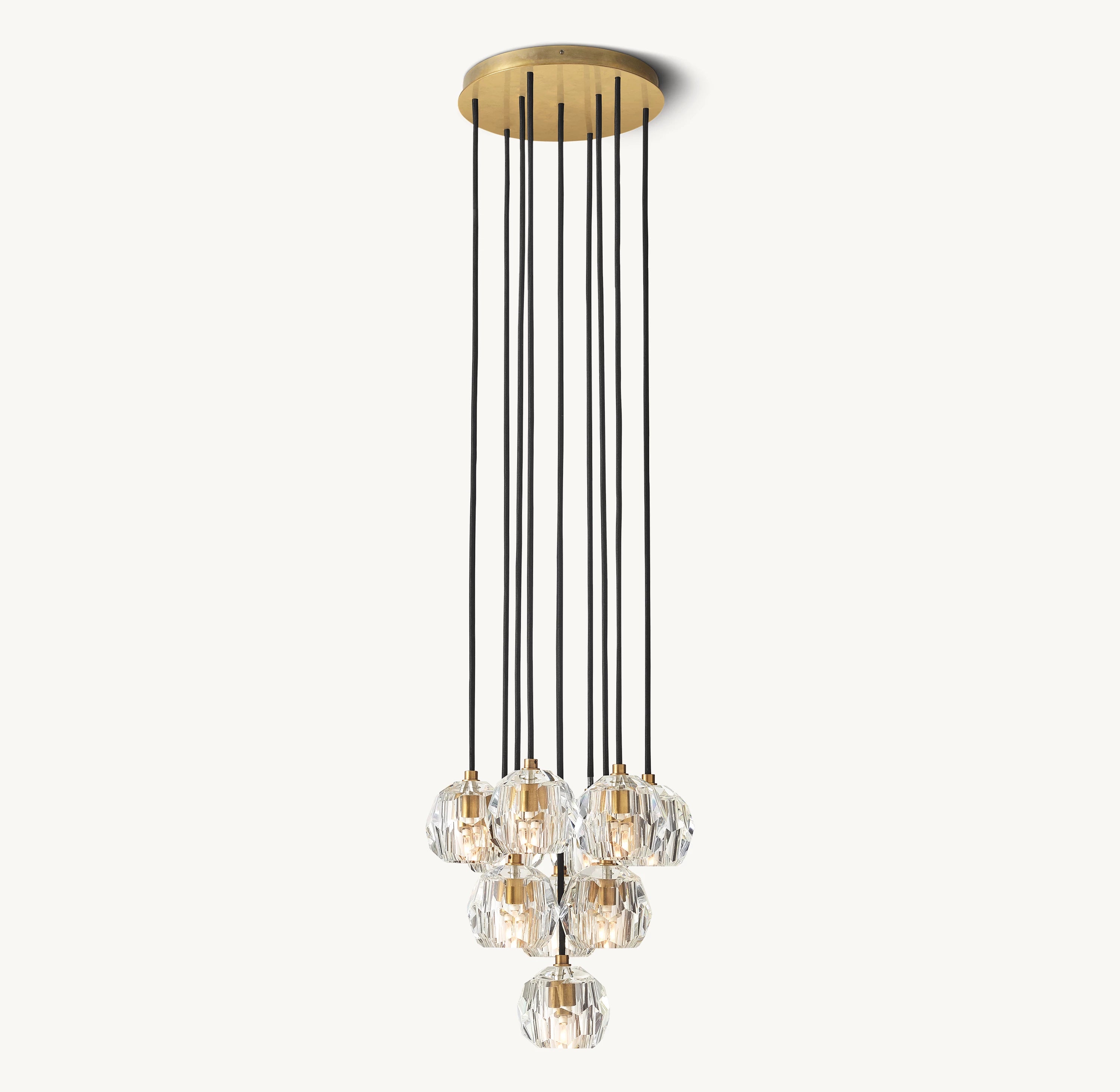 14 Inch Crystal Cluster Chandelier – Boule