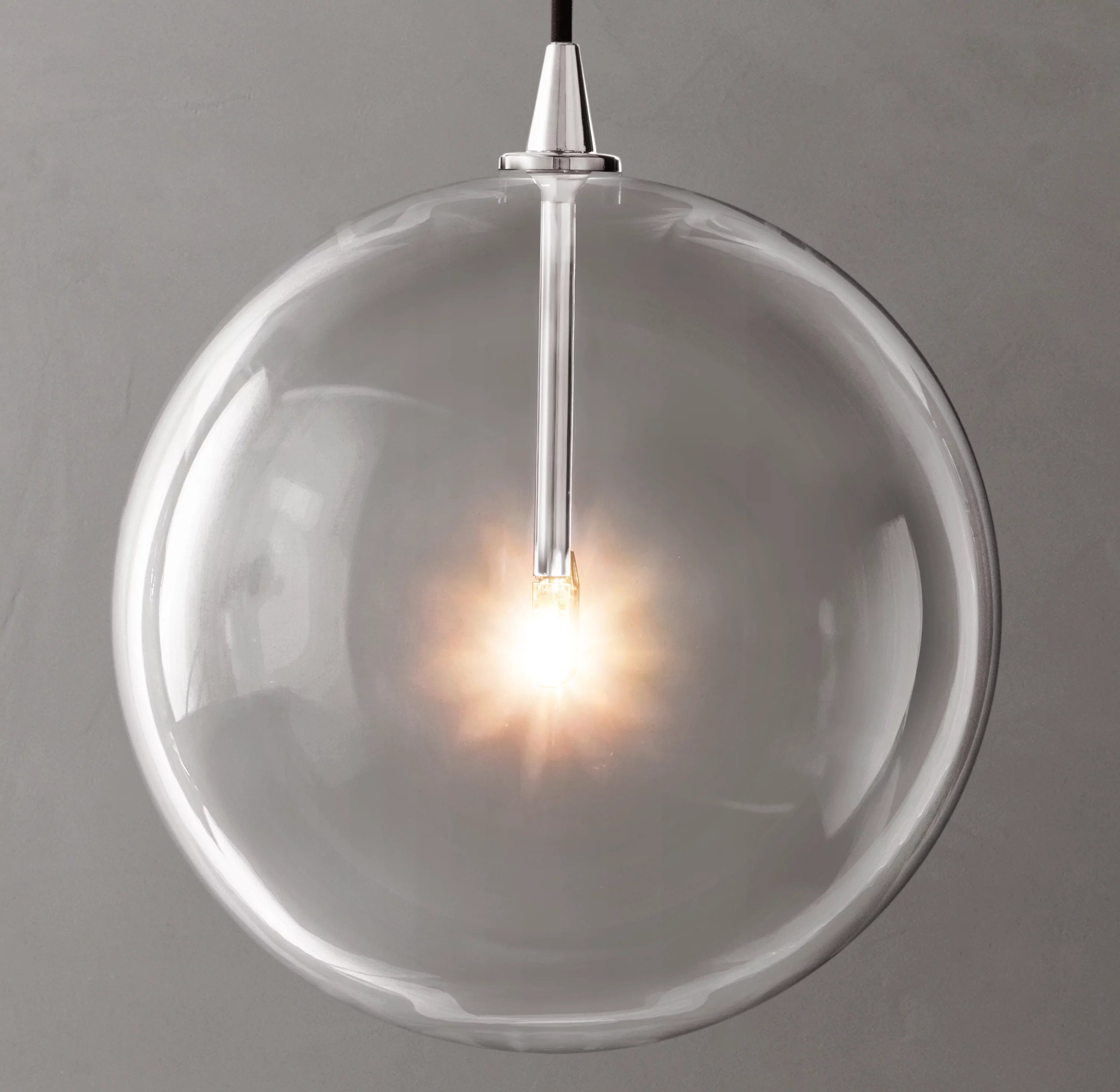 6 Inch Blown Glass Globe Pendant Light - Mobile