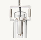 7 Inch Clear Glass Long Cylinder Pendant Light - Machinist