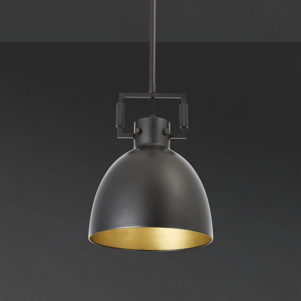 10 Inch Metal Dome Pendant Light - Machinist