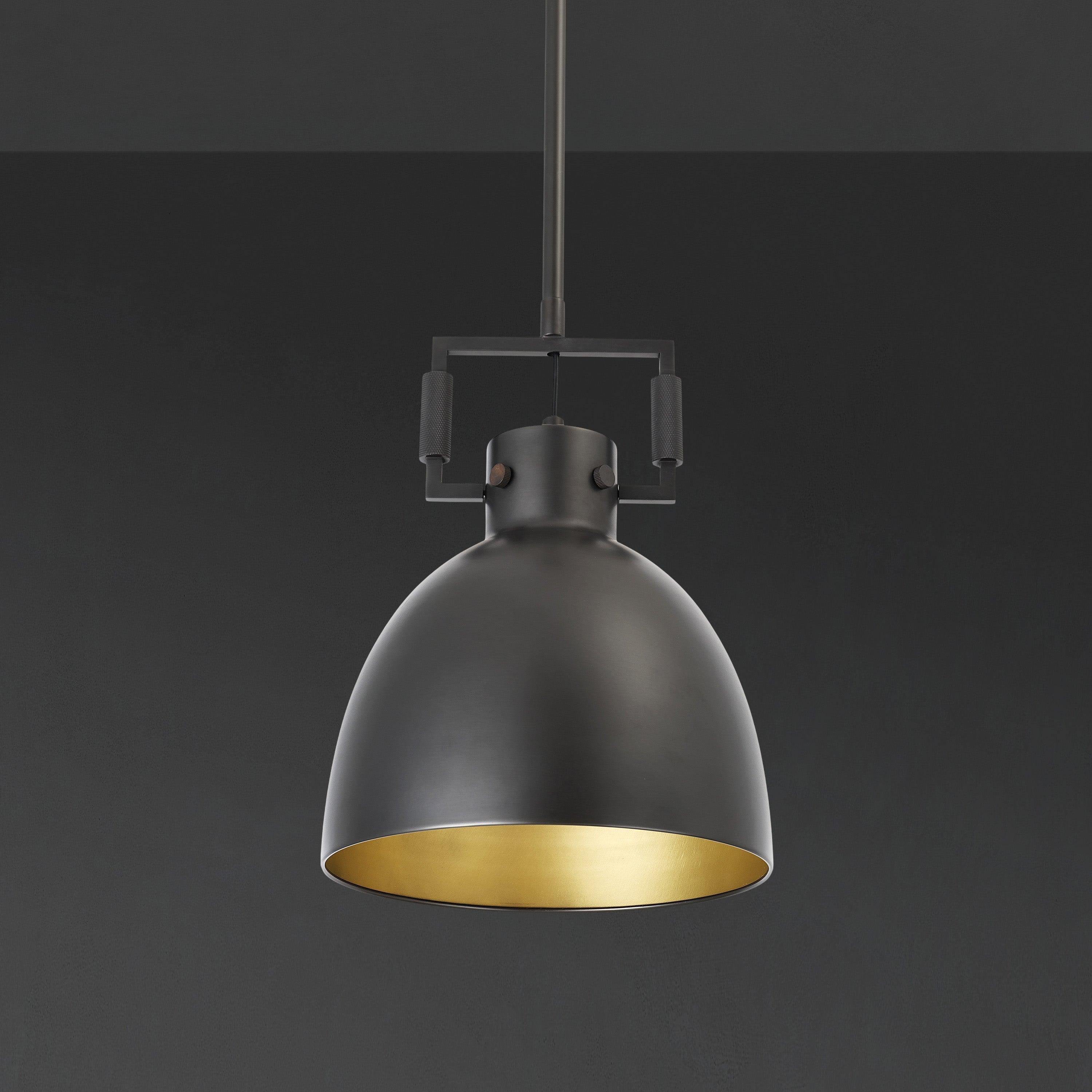 10 Inch Metal Dome Pendant Light - Machinist
