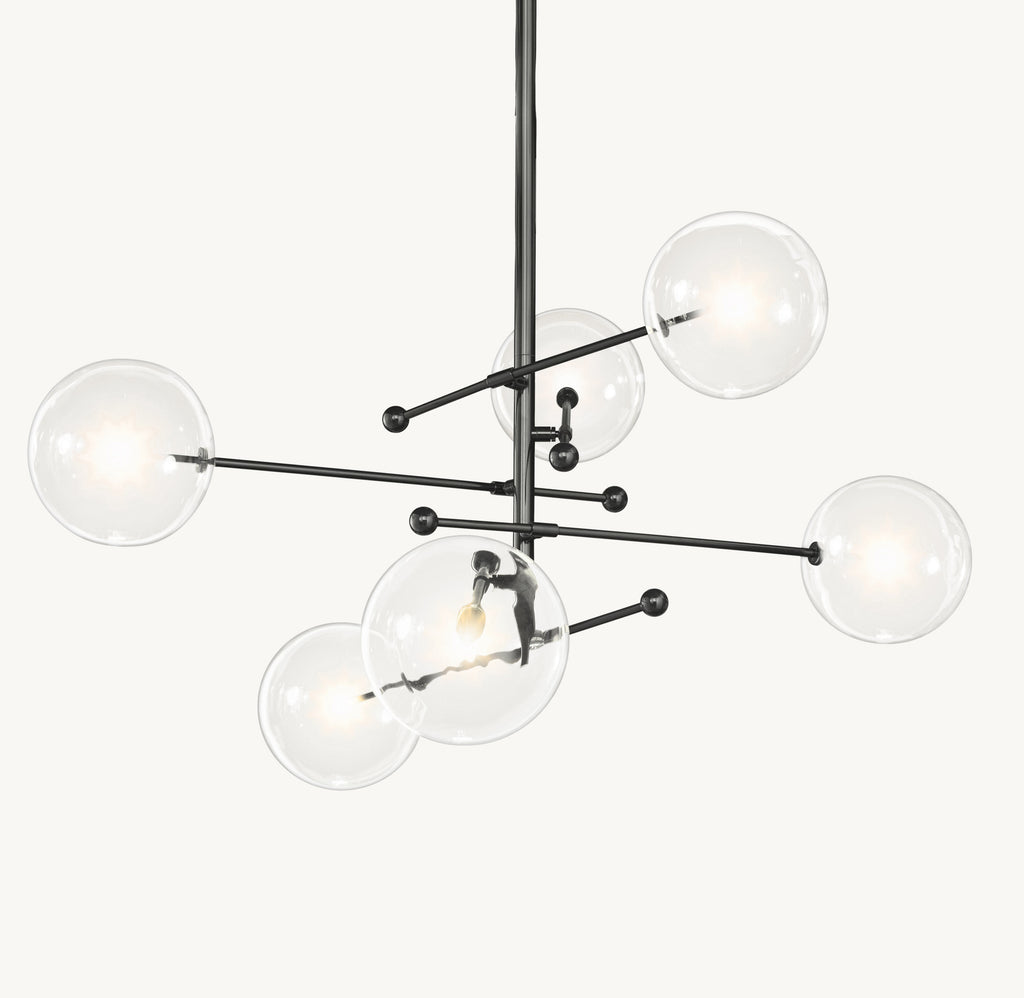 55 Inch Sputnik Globe Glass Chandelier - Mobile