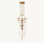 48 Inch Bell Glass Linear Chandelier - Fulcrum