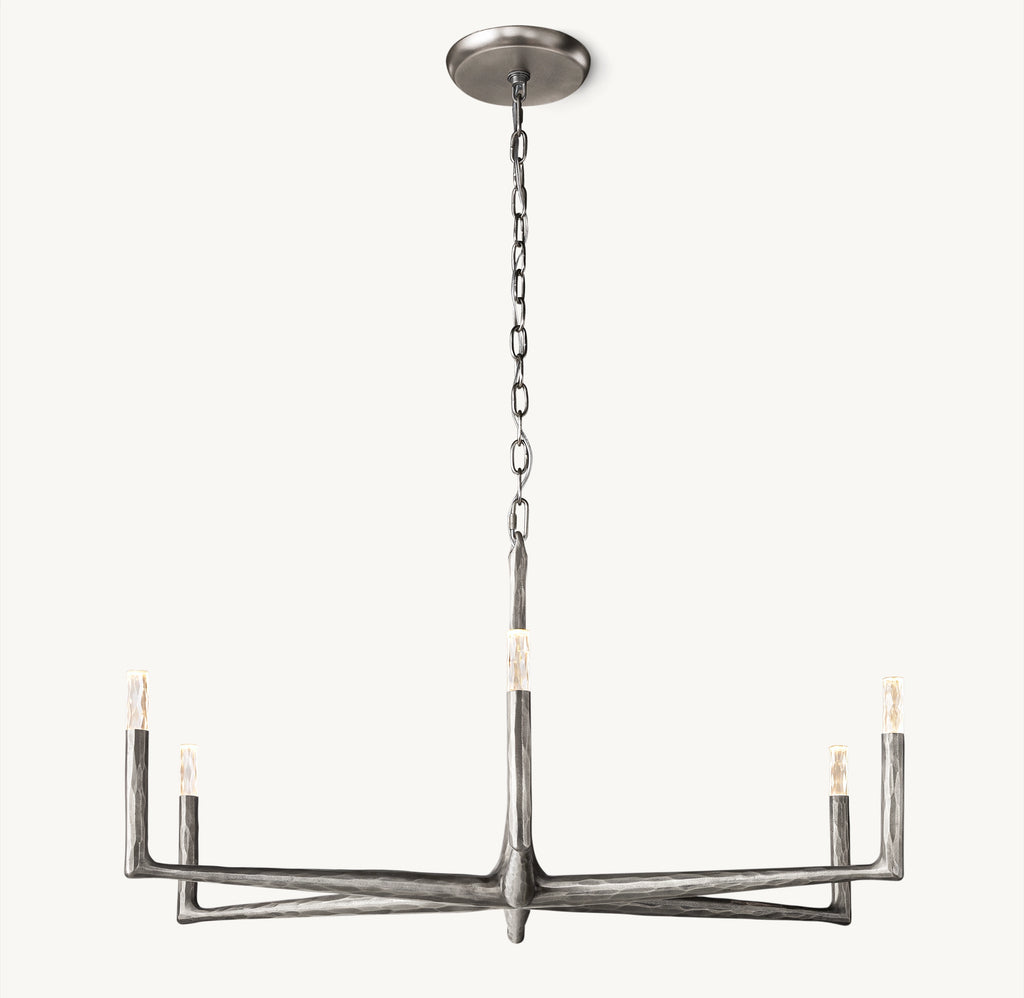 48 Inch Forged Candlestick Chandelier - Thaddeus