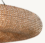 41 Inch Smoked Crystal Bead Round Chandelier - Halo