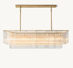 54 Inch Crystal Rod Rectangular Chandelier - Amadeo