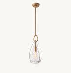 6 Inch Flute Crystal Pendant Light - Botanist