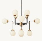 42 Inch Milk Glass Sputnik Globe Chandelier - Bistro