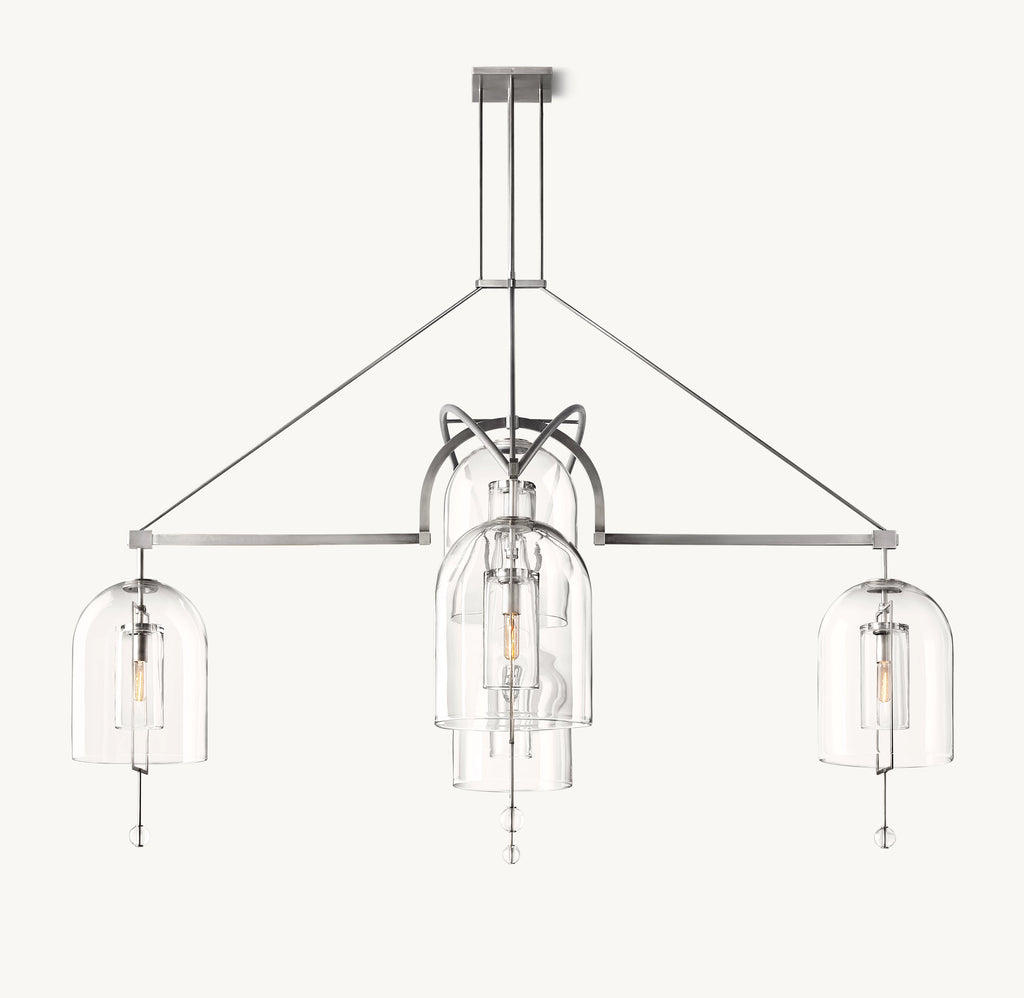 61 Inch Bell Glass Chandelier - Fulcrum