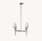 27 Inch Torchiere Crystal Arm Chandelier - Tulip