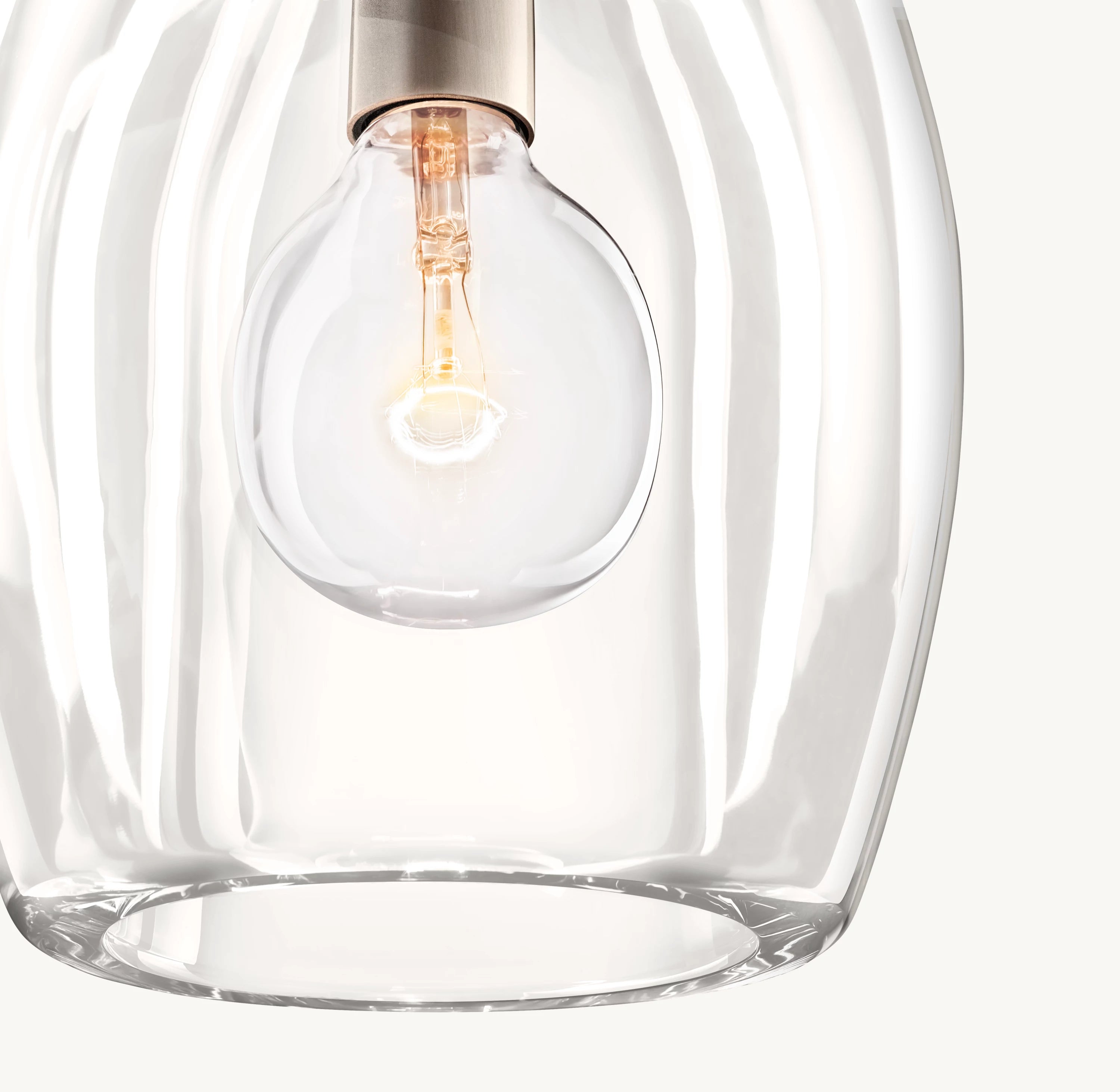 6 Inch Flute Crystal Pendant Light - Botanist