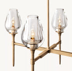 65 Inch Torchiere Crystal Linear Chandelier - Tulip