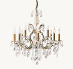 28 Inch Candelabra Crystal Chandelier - Rococo
