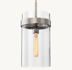8 Inch Cylindrical Glass Pendant Light - Ravelle