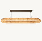 74 Inch Lisse Oval Alabaster Chandelier - Rivage