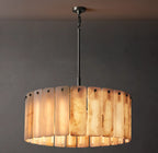 36 Inch Alabaster Round Chandelier - Calamette