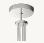 36 Inch Fluted-Glass Candlestick Round Chandelier - Cannele