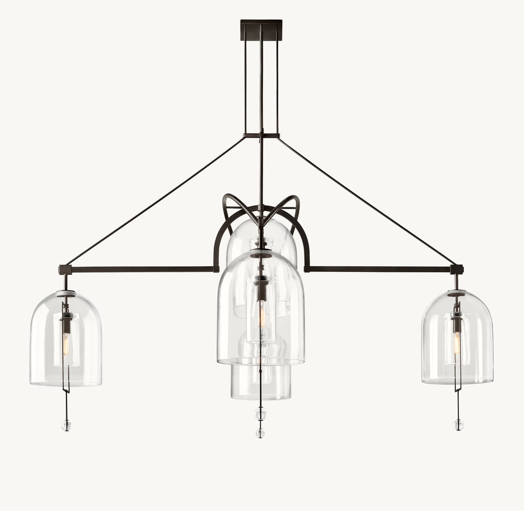 61 Inch Bell Glass Chandelier - Fulcrum