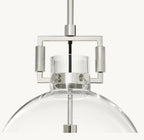18 Inch Clear Glass Globe Pendant Light - Machinist