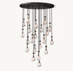 47 Inch Raindrop Glass Round Chandelier – Ava