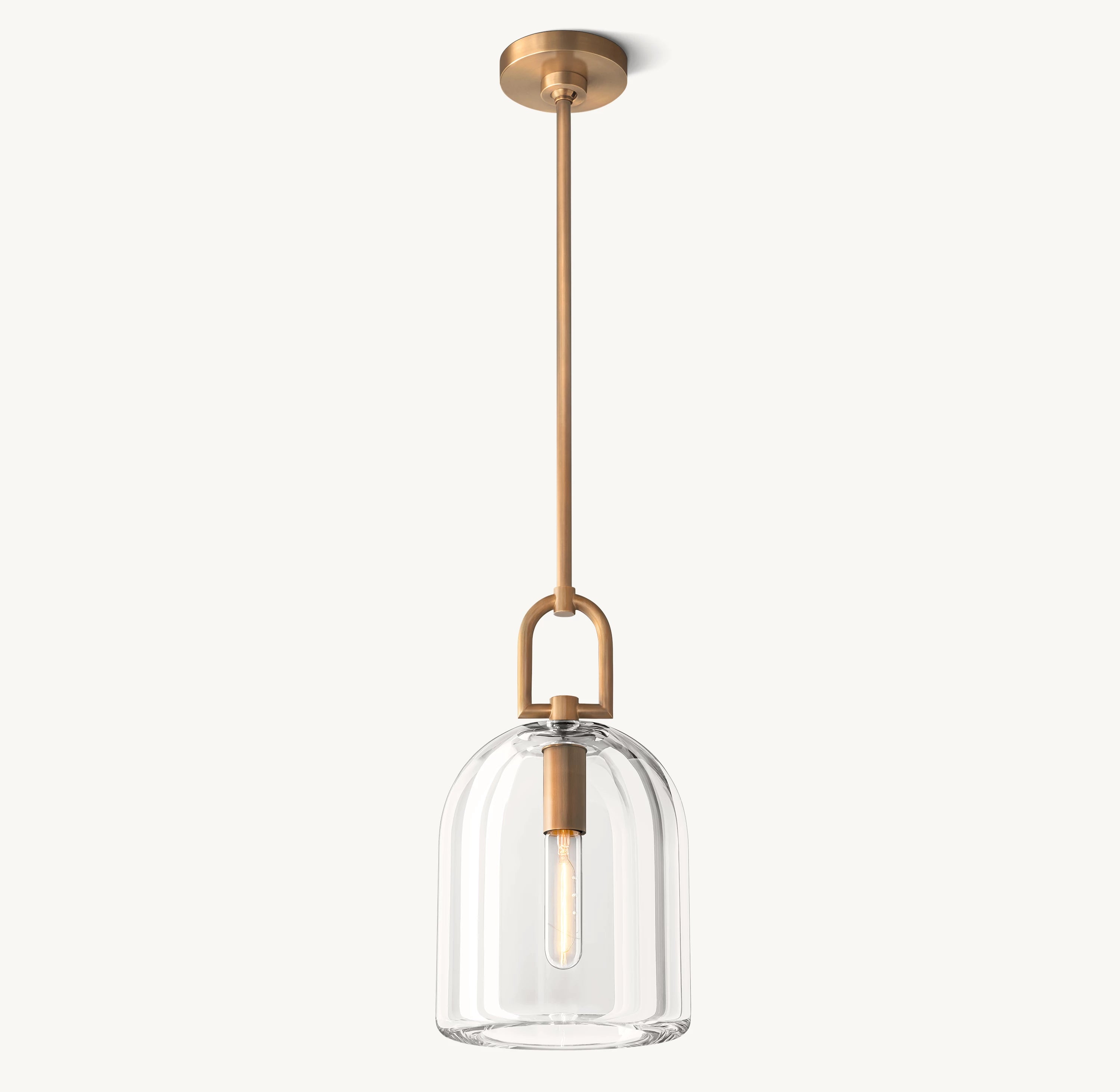 5 Inch Cloche Crystal Pendant Light - Botanist