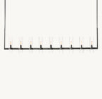 69 Inch Cylindrical Glass Candle Linear Chandelier - Ravelle