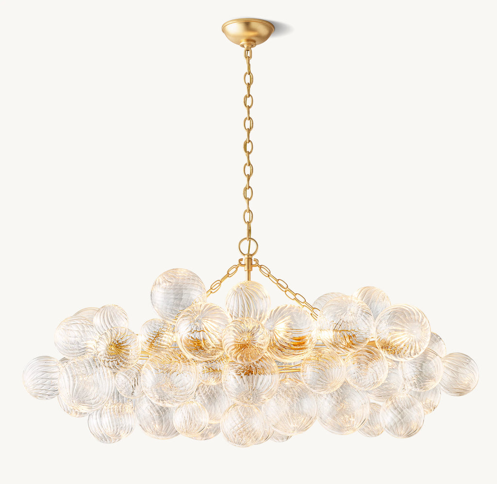51 Inch Glass Bubble Linear Chandelier - Talia